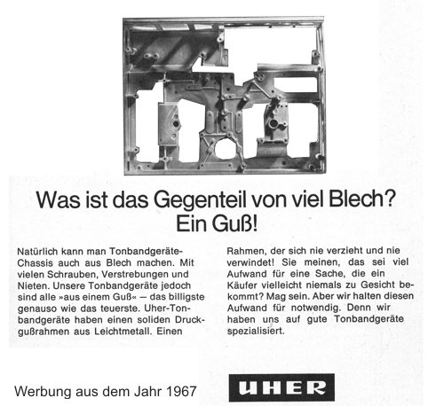 Uher Werbung aus dem Jahr 1967